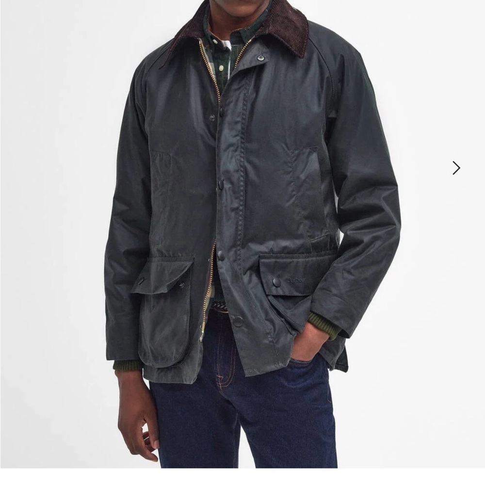 Barbour Men's Bedale Wax Jacket with Corduroy Brown Collar